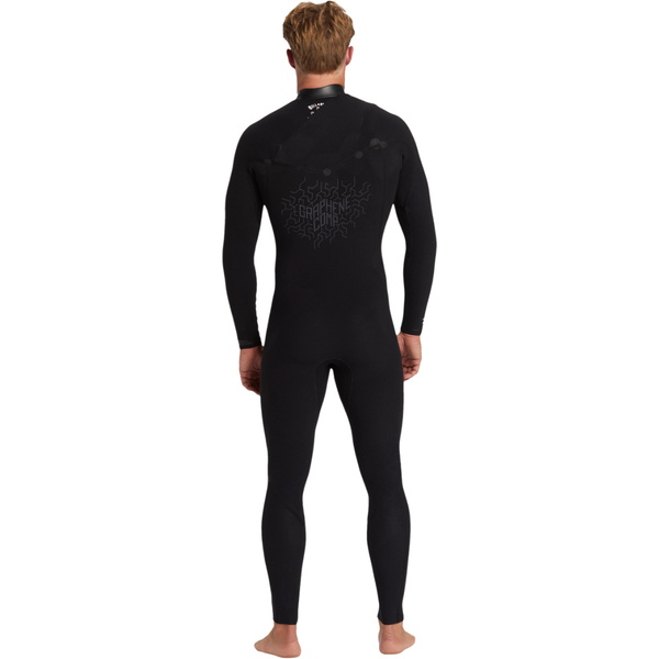 2025 Billabong Mens Revolution Naturlig 4/3mm Våddragt Chest Zip 24AW191505 - Graphite